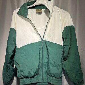 Puma Green and White Jacket kids